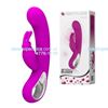 Vibrador 12 funciones con estimulador de clitoris y recarga USB